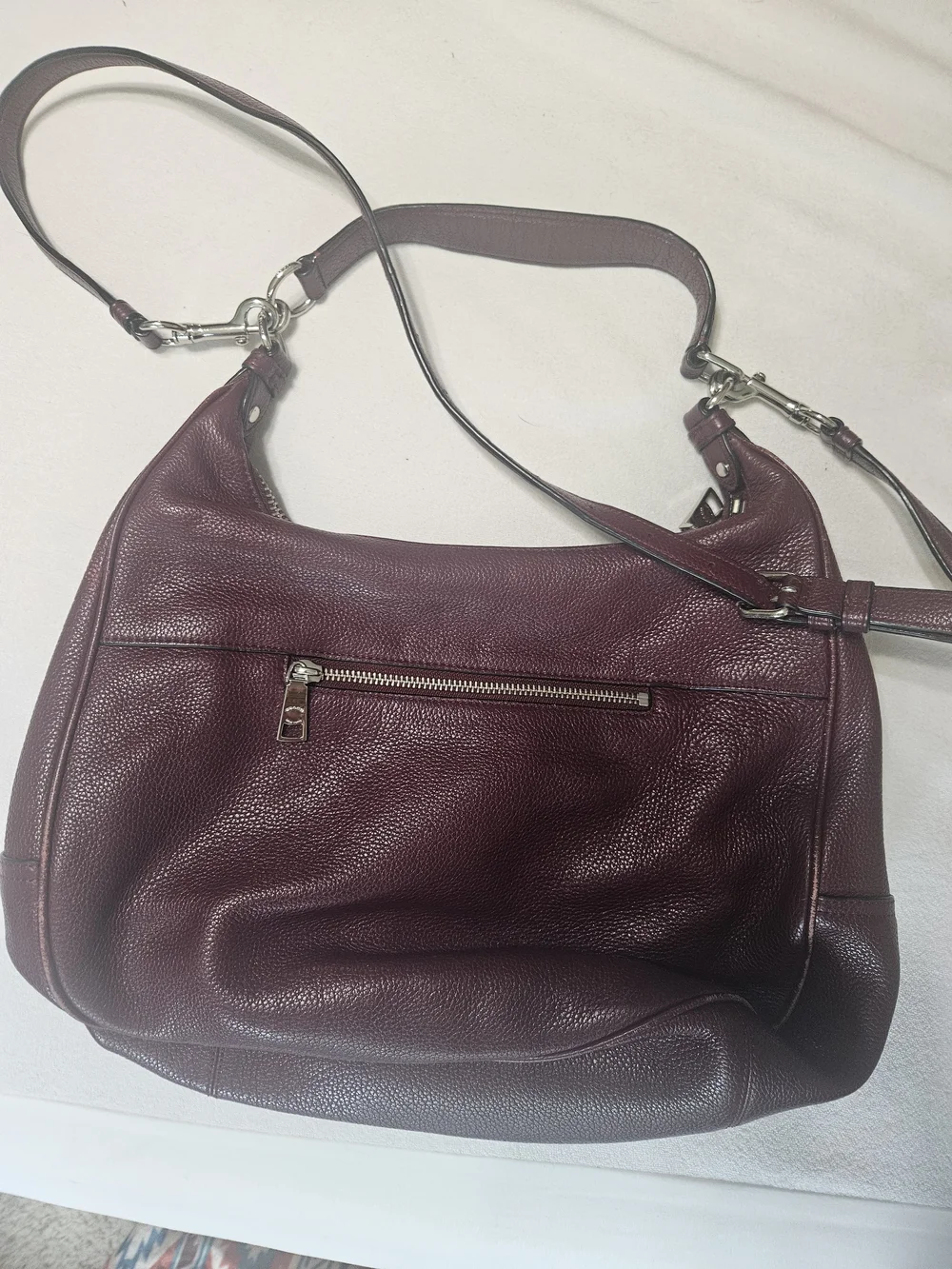 Coach Harley Women's Pebbled Leather Hobo Bag in Burgundy